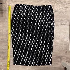 Vince Camuto Polka Dot Stretch Body Con Skirt